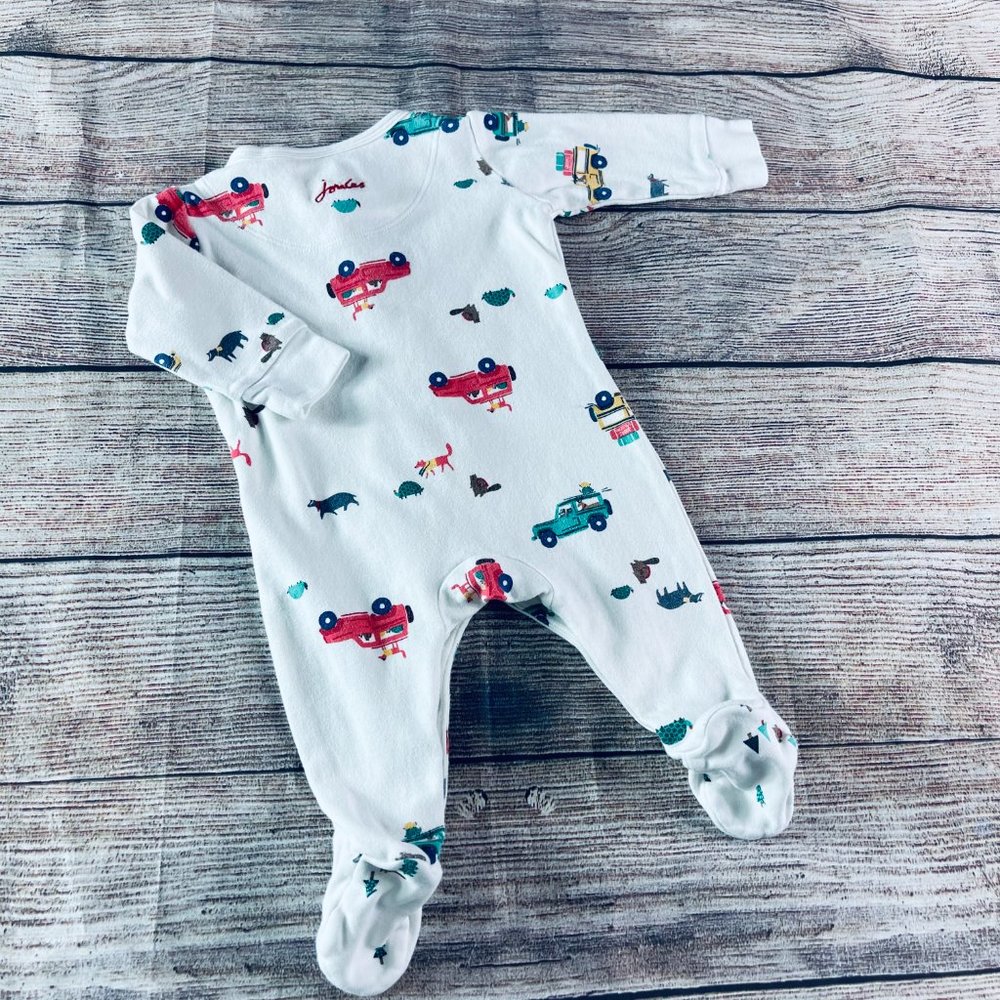 Baby Boy 0-3m Joules Footie & Hospital Hat - Picture 4 of 7